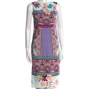 Etro sleeveless print dress, size 42.